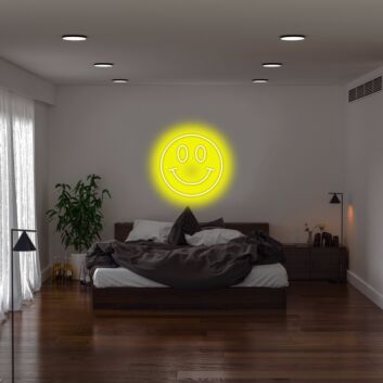 Smiley Neon Sign for Positive and Fun Spaces