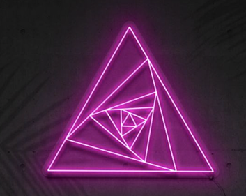 Infinite Triangle Glow Neon Sign for Personalized Decor