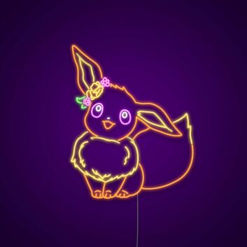 Eevee Kawaii Neon Sign for Anime Fans