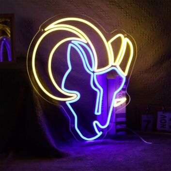 Los Angeles Rams Neon Sign for Sports Fans