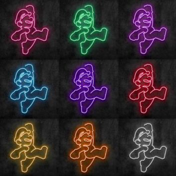 Mario Jump Neon Sign for Video Game Fans