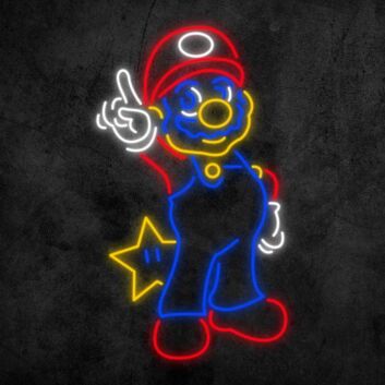 Mario Neon Sign for Video Game Fans