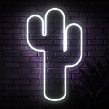 Cactus Neon Sign for Nature and Whimsical Decor