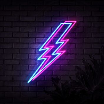 Lightning Bolt V1 Neon Sign for Bold and Stylish Spaces