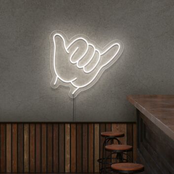 Shaka Neon Sign for Beach and Surfing Themes