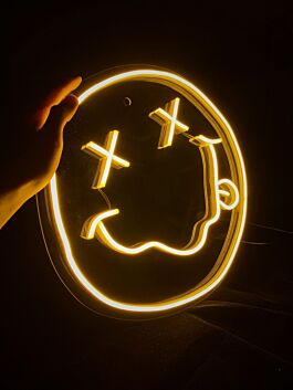 Nirvana Smile Crazy Neon Sign for Music Lovers