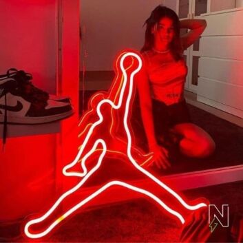 Jumpman Neon Sign for Sports Fans
