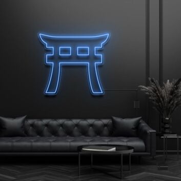 Shinto Torii Gate Symbol Neon Sign for Cultural and Spiritual Spaces