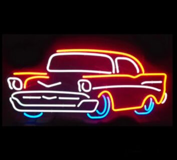 Classic Chevy Hot Rod Neon Car Signs Light for Car Enthusiasts
