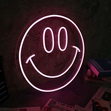 Big Smile Face Neon Sign for Positive and Fun Spaces