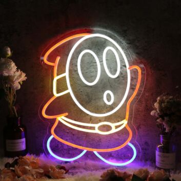 Mario Shy Guy Custom Neon Sign for Video Game Fans