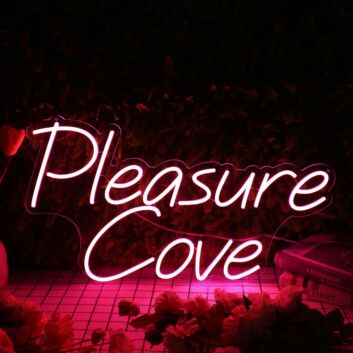 Pleasure Cove Pink Neon Sign for Relaxation and Fun Spaces