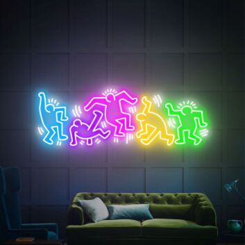 Keith Haring Love Art Neon Sign Neon Sign Bedroom Wall Decor Handmade Neon Lights Sign for Artistic and Bold Spaces