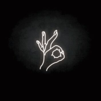 &#39;OK&#39; neon sign