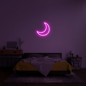 Moon Neon Sign for Peaceful and Relaxing Spaces