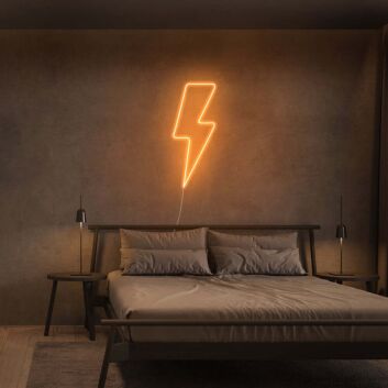Lightning Bolt Neon Sign for Dynamic and Energetic Spaces