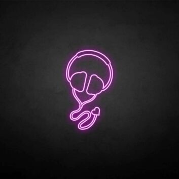 &#39;Headset&#39; neon sign