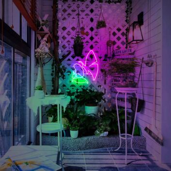 Butterfly Flower Neon Sign for Whimsical and Nature-Inspired Spaces