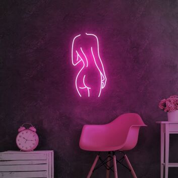 Sexy Back Nude Lady Girl Neon Sign V3 for Artistic and Bold Spaces