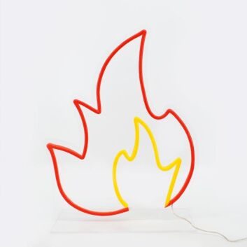 Flames Neon Sign brings energy to man caves and garages