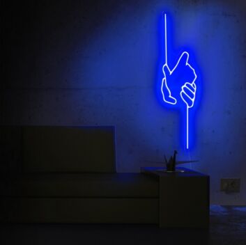 Holding On Neon Sign for encouraging and supportive spaces