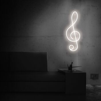 Treble Clef Musical Note Neon Sign perfect for music lovers