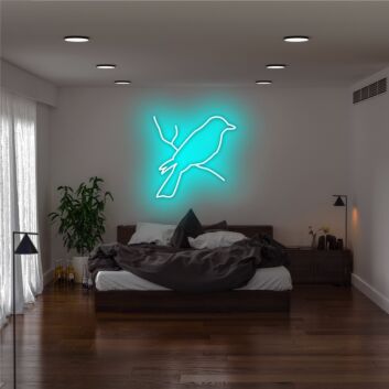 Fantail Neon Sign for whimsical and artistic spaces