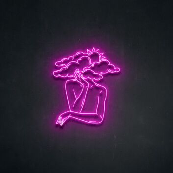 Head In Clouds Neon Sign for Dreamy Spaces