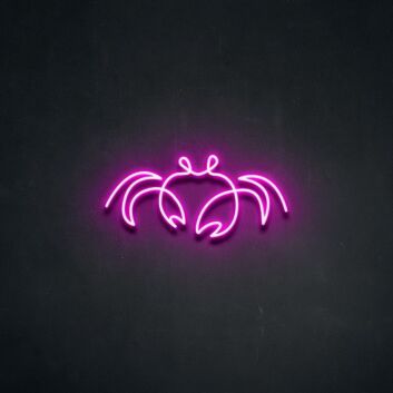 Cancer Crab Neon Sign for Astrology Fans