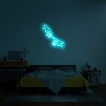 Hand Of God Neon Sign for Artistic Decor