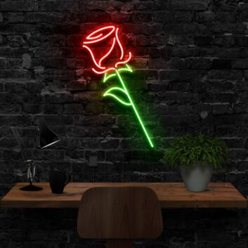 Rose Neon Sign for Romantic Decor