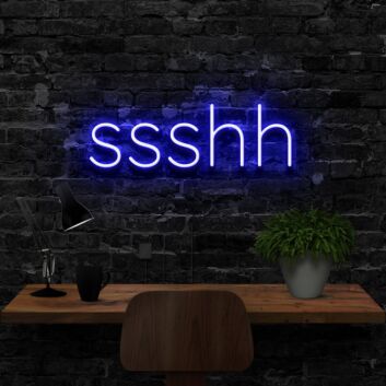 Shush Neon Sign for Playful and Quiet Spaces
