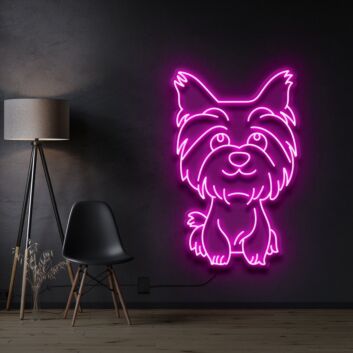 Yorkshire Terrier Puppy Neon Sign for Pet Lovers