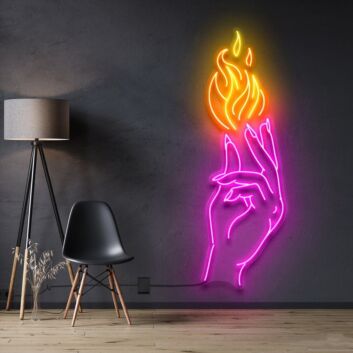 Hand Of Passion Neon Sign for Artistic Spaces