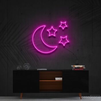 Moongazing Neon Sign for Whimsical Decor