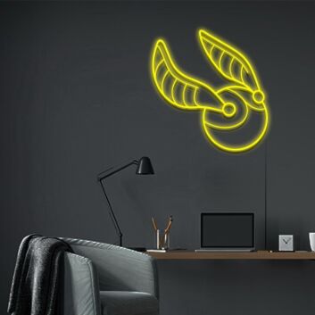 Snitch Neon Sign for Harry Potter Fans