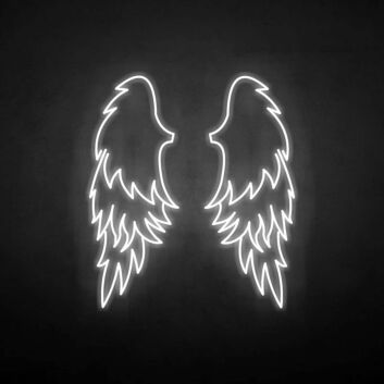 &#39;wings&#39; neon sign