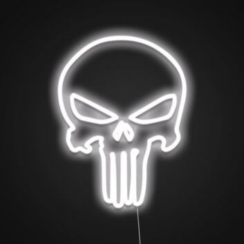 Skull Sign Neon Sign for Halloween and Bold Decor