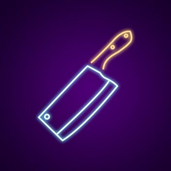 Knife Neon Sign for Kitchens and Restaurants