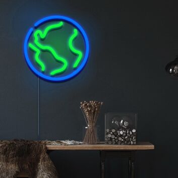 Earth Neon Sign for Nature and Earth Themed Decor