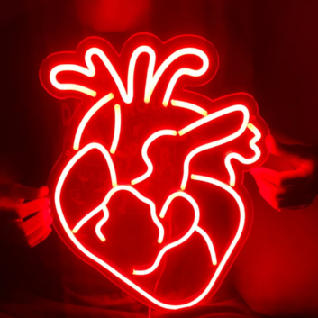 Heart Neon Sign for Romantic Settings