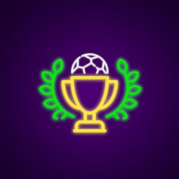 Trophy Neon Sign for Sports Decor