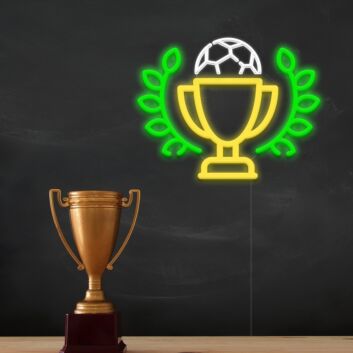 Trophy Neon Sign for Sports Decor