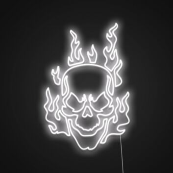 Skull Sign Neon Sign for Edgy Decor
