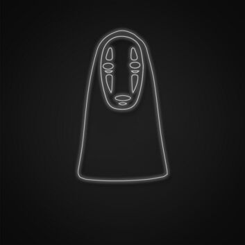 No Face Neon Sign for Anime Fans