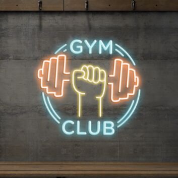Gym Club Neon Sign for Fitness Centers