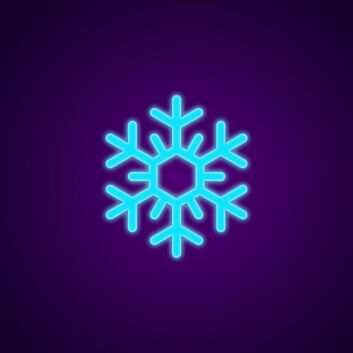 Snowflake Neon Sign for Winter Decor