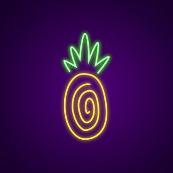 Pineapple Neon Sign Create a tropical vibe in your kitchen or bar