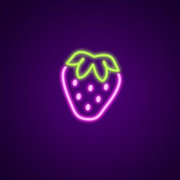 Strawberry Neon Sign Perfect for adding a sweet touch to kitchens and cafes