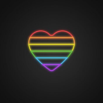 Heart Flag Neon Sign Show your love with this heart flag sign